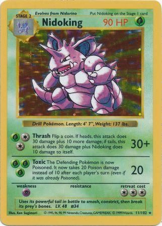 Nidoking (11/102) [Base Set Shadowless Unlimited] | Exor Games Truro