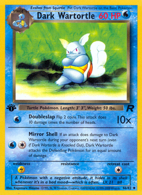 Dark Wartortle (46/82) [Team Rocket 1st Edition] | Exor Games Truro