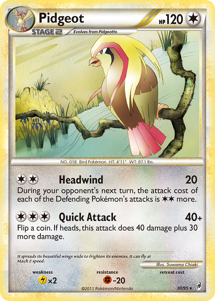 Pidgeot (30/95) [HeartGold & SoulSilver: Call of Legends] | Exor Games Truro