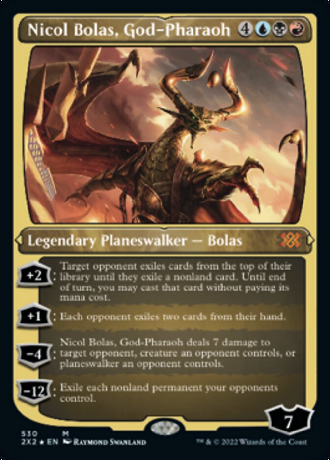 Nicol Bolas, God-Pharaoh (Foil Etched) [Double Masters 2022] | Exor Games Truro