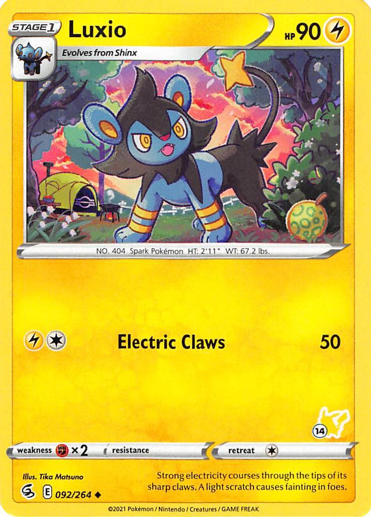 Luxio (092/264) (Pikachu Stamp #14) [Battle Academy 2022] | Exor Games Truro