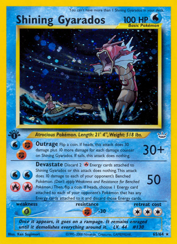 Shining Gyarados (65/64) [Neo Revelation 1st Edition] | Exor Games Truro