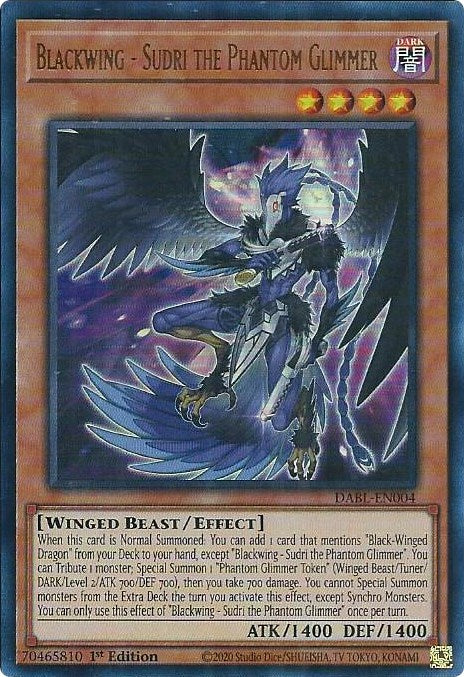 Blackwing - Sudri the Phantom Glimmer [DABL-EN004] Ultra Rare | Exor Games Truro