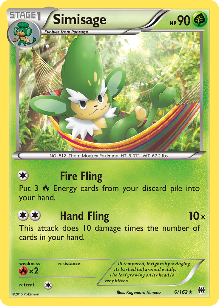 Simisage (6/162) [XY: BREAKthrough] | Exor Games Truro