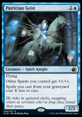 Patrician Geist (Promo Pack) [Innistrad: Midnight Hunt Promos] | Exor Games Truro