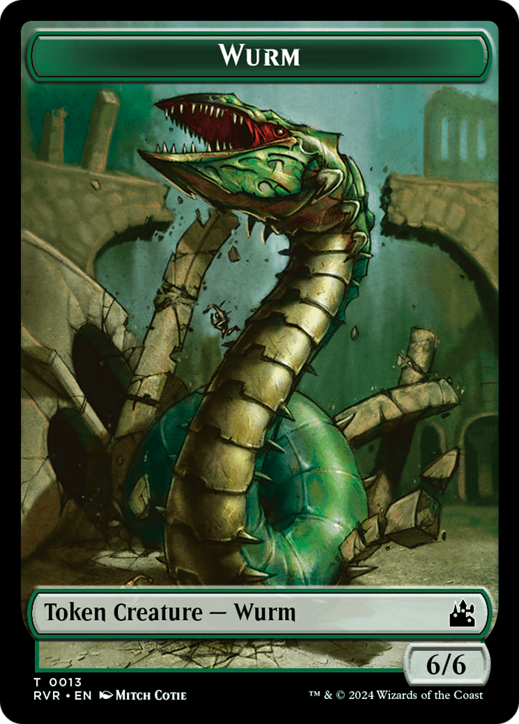 Bird // Wurm Double-Sided Token [Ravnica Remastered Tokens] | Exor Games Truro