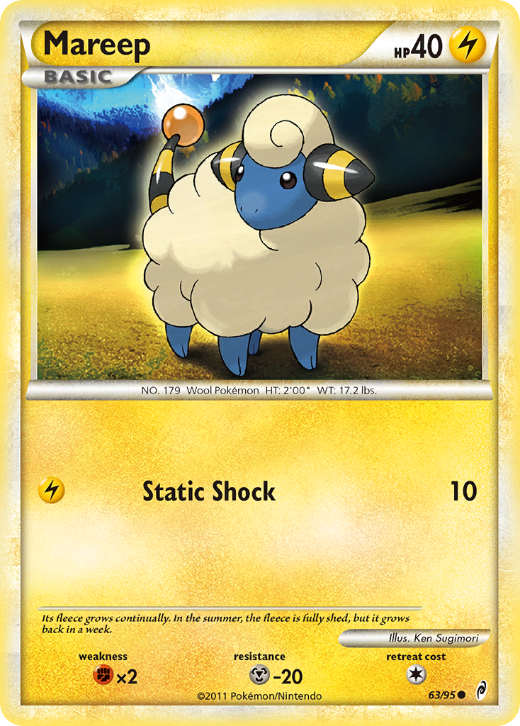 Mareep (63/95) [HeartGold & SoulSilver: Call of Legends] | Exor Games Truro