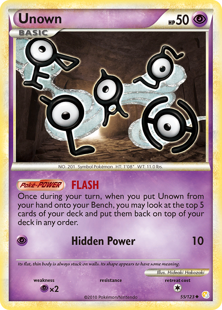 Unown (55/123) [HeartGold & SoulSilver: Base Set] | Exor Games Truro