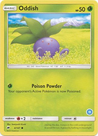 Oddish (4/147) (Deck Exclusive #11) [Sun & Moon: Trainer Kit - Alolan Ninetales] | Exor Games Truro