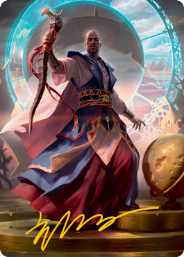 Teferi, Who Slows the Sunset Art Card (Gold-Stamped Signature) [Innistrad: Midnight Hunt Art Series] | Exor Games Truro