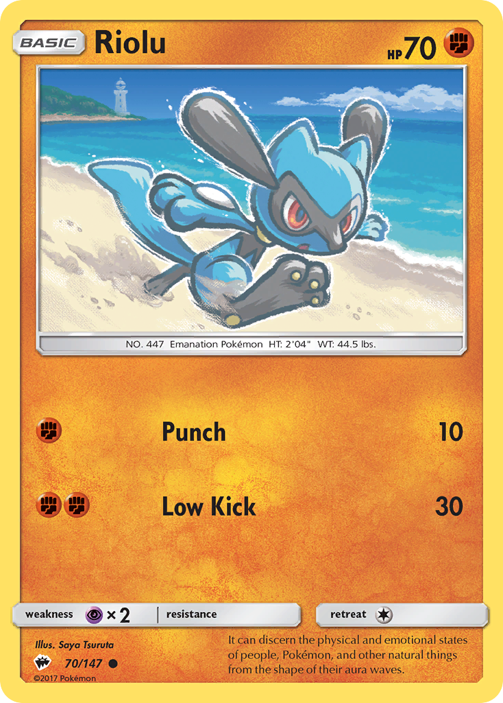 Riolu (70/147) [Sun & Moon: Burning Shadows] | Exor Games Truro