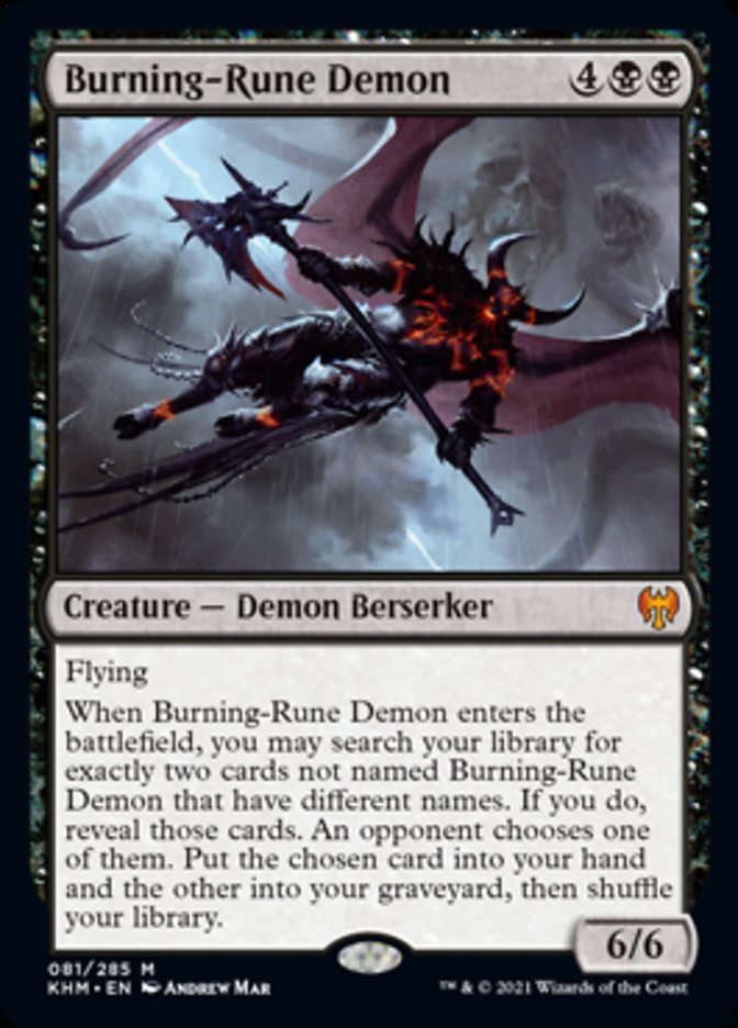 Burning-Rune Demon [Kaldheim] | Exor Games Truro