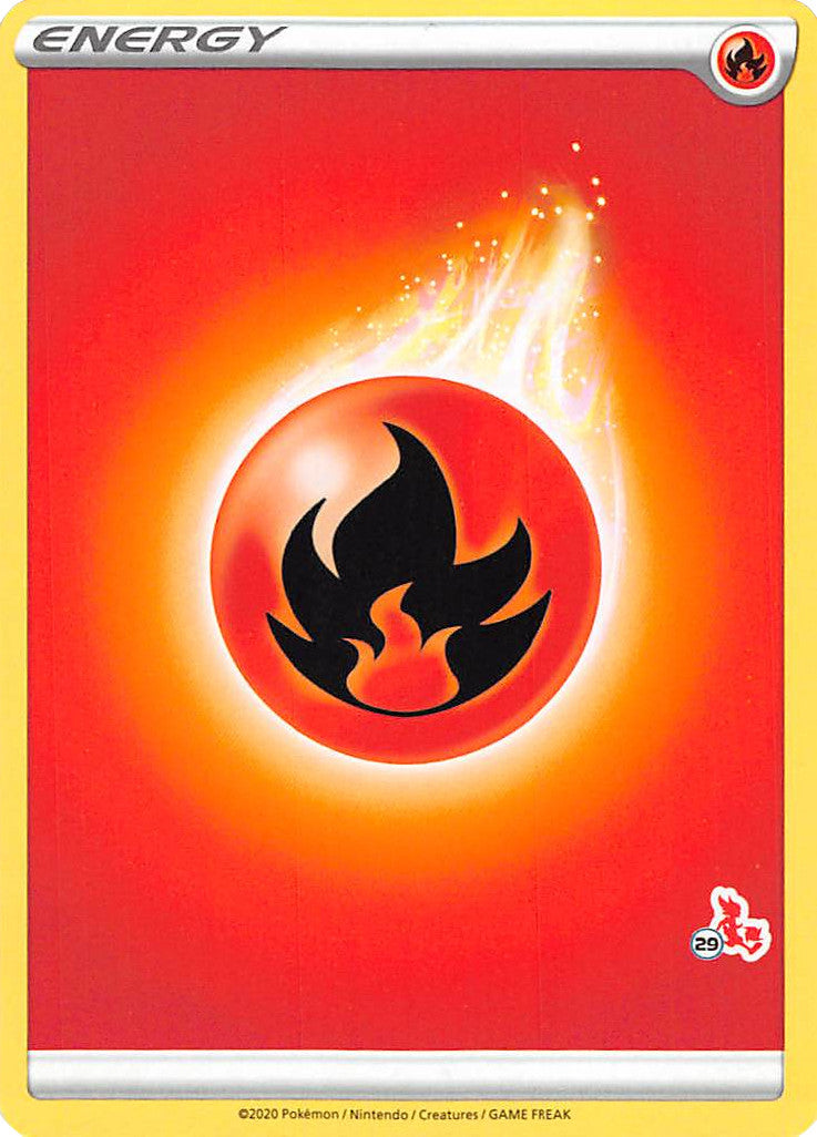 Fire Energy (Cinderace Stamp #29) [Battle Academy 2022] | Exor Games Truro