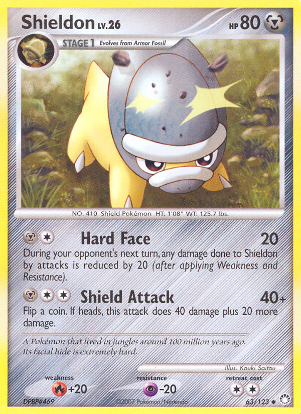 Shieldon (63/123) [Diamond & Pearl: Mysterious Treasures] | Exor Games Truro