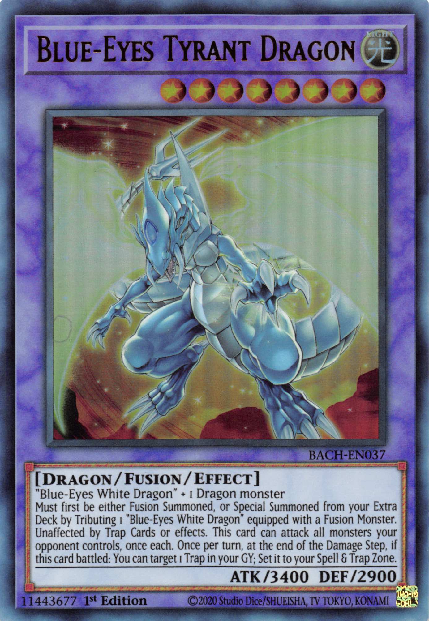 Blue-Eyes Tyrant Dragon [BACH-EN037] Ultra Rare | Exor Games Truro