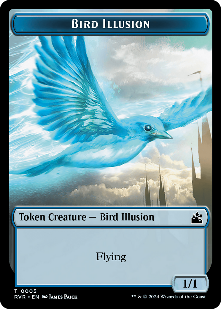 Bird // Bird Illusion Double-Sided Token [Ravnica Remastered Tokens] | Exor Games Truro