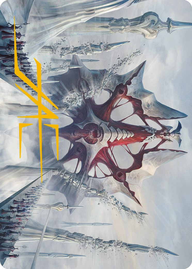 Mondrak, Glory Dominus Art Card (Gold-Stamped Signature) [Phyrexia: All Will Be One Art Series] | Exor Games Truro