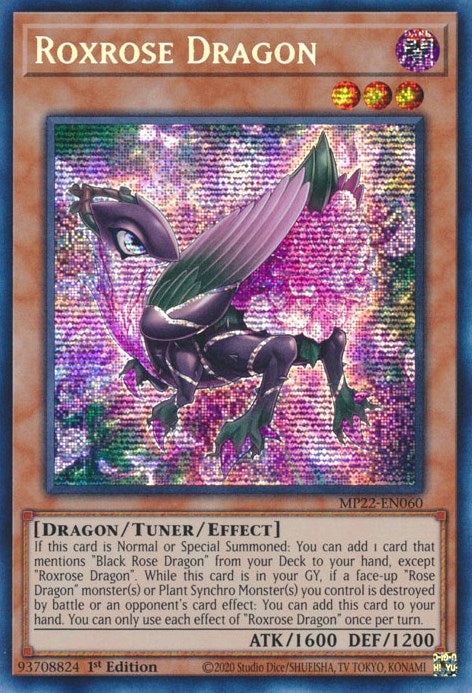 Roxrose Dragon [MP22-EN060] Prismatic Secret Rare | Exor Games Truro