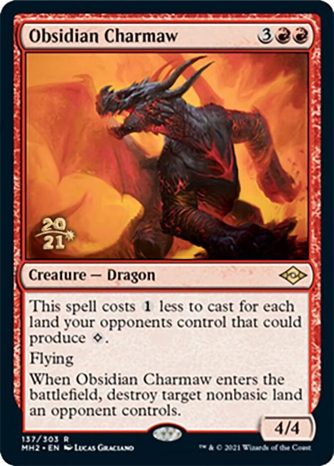 Obsidian Charmaw [Modern Horizons 2 Prerelease Promos] | Exor Games Truro