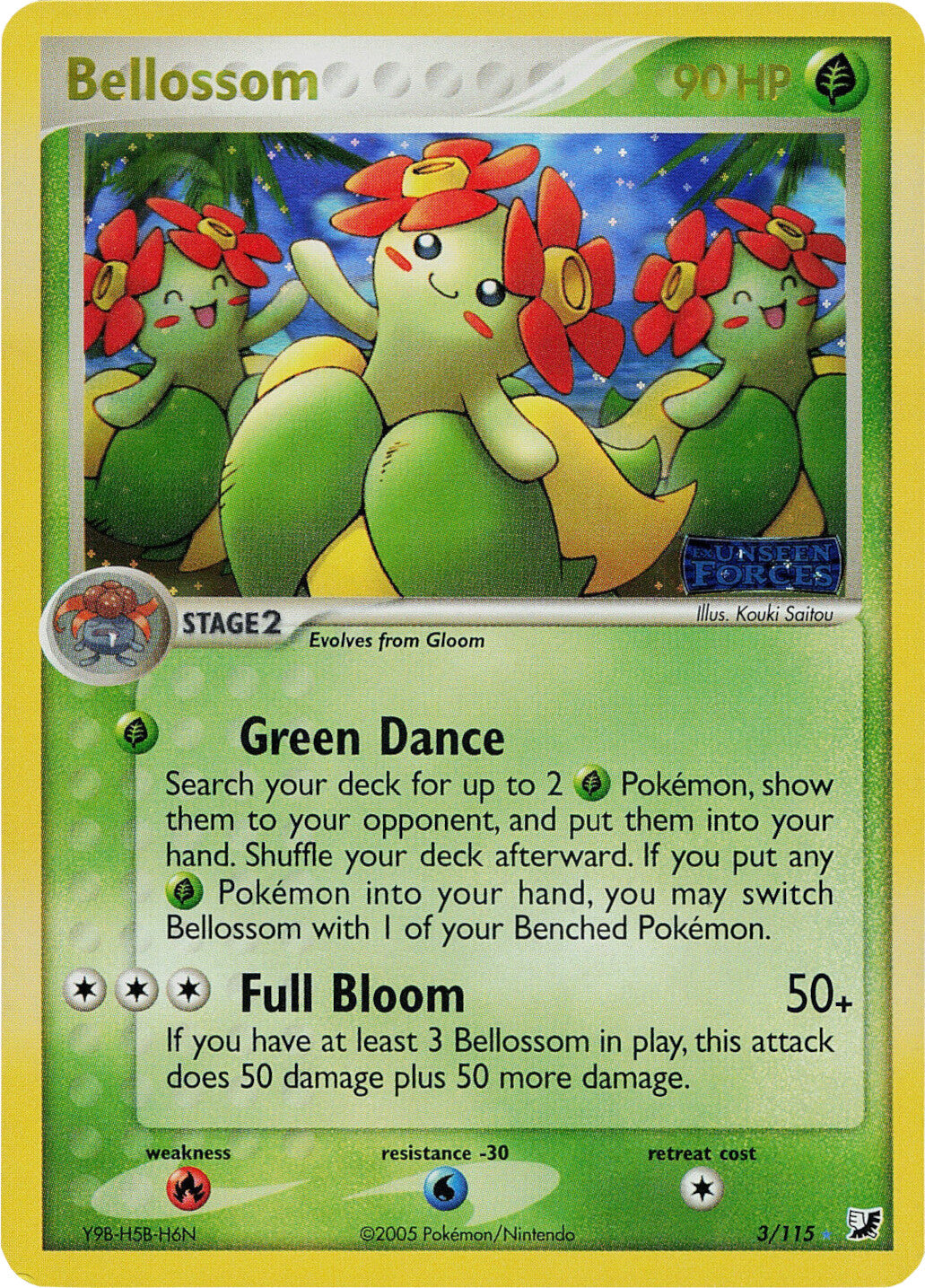 Bellossom (3/115) (Stamped) [EX: Unseen Forces] | Exor Games Truro