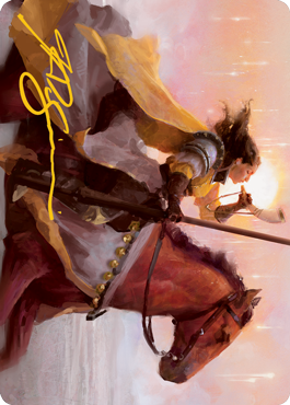 Sunrise Cavalier Art Card (Gold-Stamped Signature) [Innistrad: Midnight Hunt Art Series] | Exor Games Truro