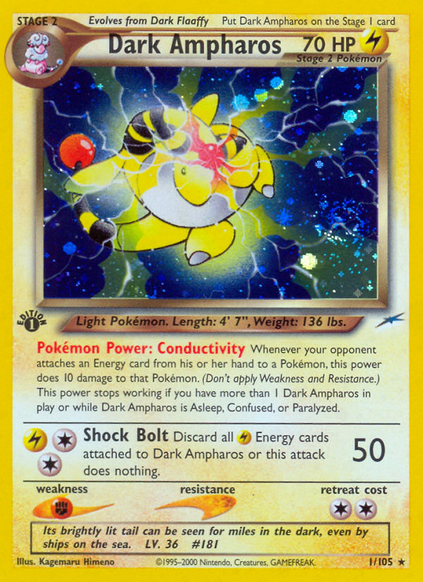 Dark Ampharos (1/105) [Neo Destiny 1st Edition] | Exor Games Truro