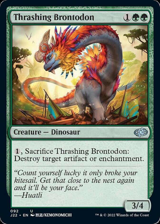 Thrashing Brontodon [Jumpstart 2022] | Exor Games Truro