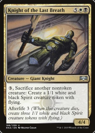 Knight of the Last Breath [Ravnica Allegiance] | Exor Games Truro