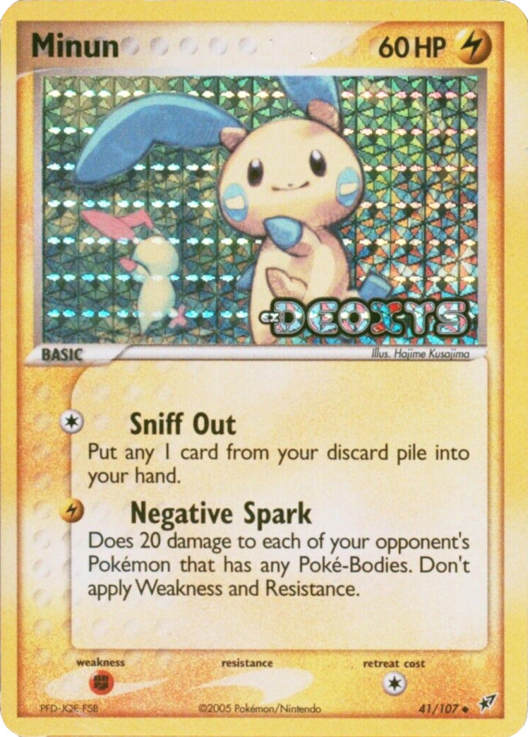 Minun (41/107) (Stamped) [EX: Deoxys] | Exor Games Truro