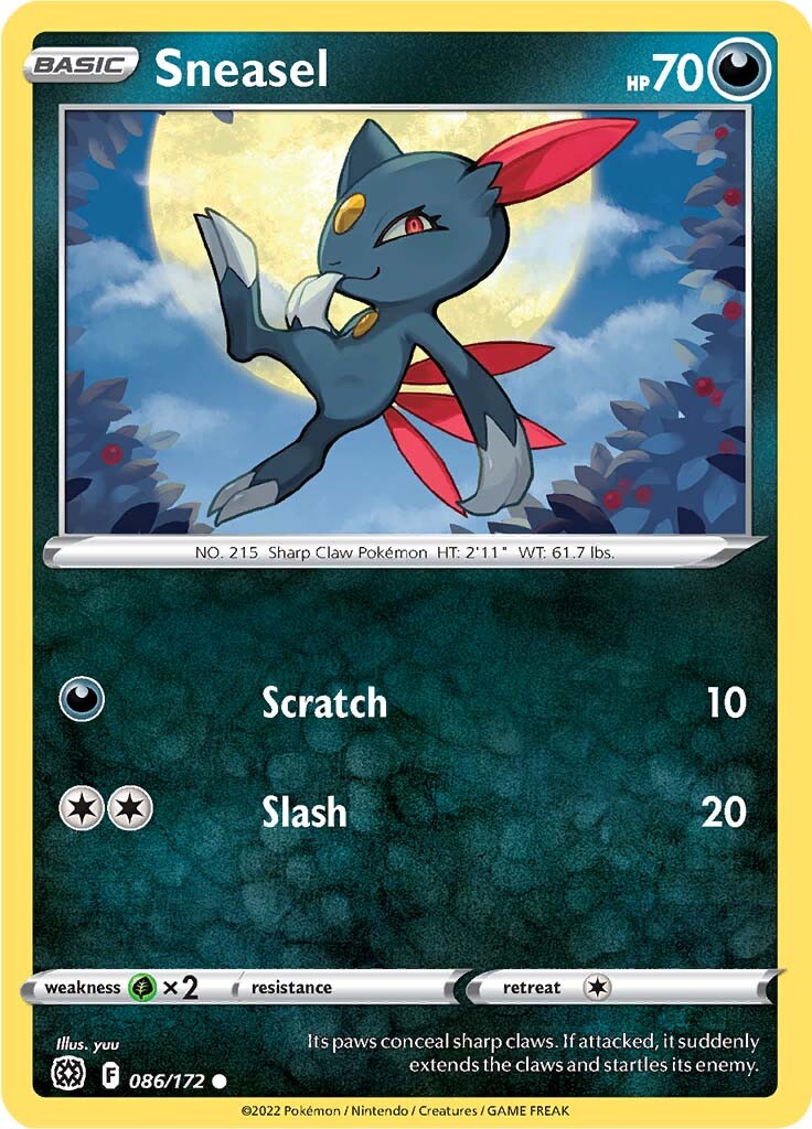 Sneasel (086/172) [Sword & Shield: Brilliant Stars] | Exor Games Truro