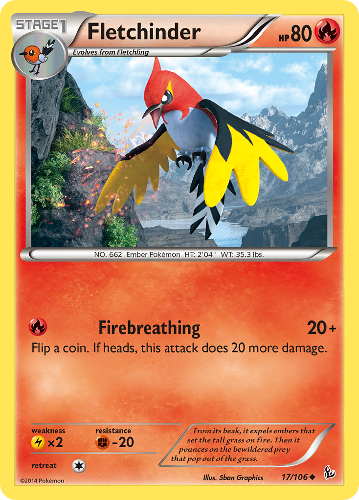 Fletchinder (17/106) [XY: Flashfire] | Exor Games Truro