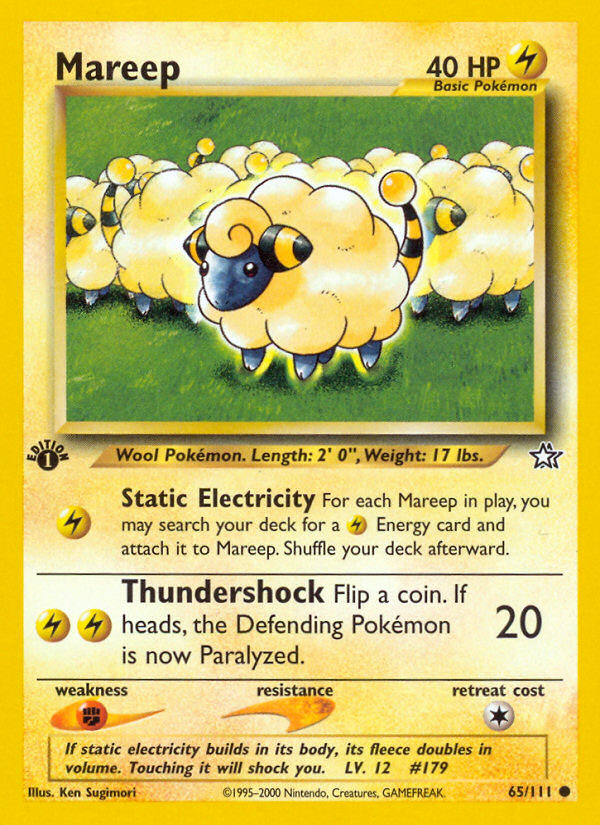 Mareep (65/111) [Neo Genesis 1st Edition] | Exor Games Truro