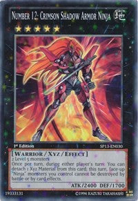 Number 12: Crimson Shadow Armor Ninja [SP13-EN030] Starfoil Rare | Exor Games Truro