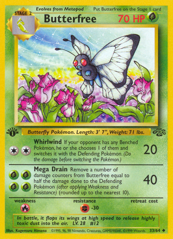 Butterfree (33/64) [Jungle 1st Edition] | Exor Games Truro