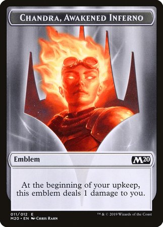 Emblem - Chandra, Awakened Inferno [Core Set 2020 Tokens] | Exor Games Truro