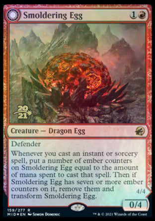 Smoldering Egg // Ashmouth Dragon [Innistrad: Midnight Hunt Prerelease Promos] | Exor Games Truro