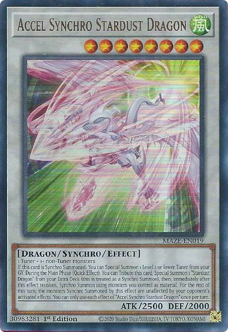 Accel Synchro Stardust Dragon [MAZE-EN019] Ultra Rare | Exor Games Truro