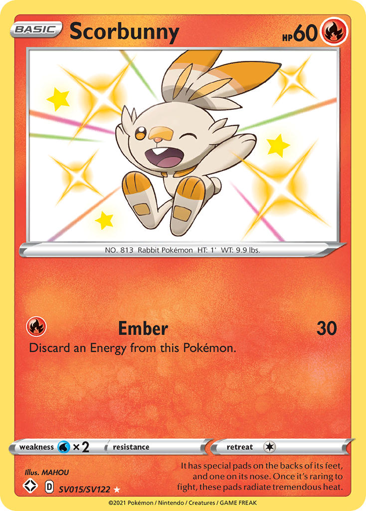 Scorbunny (SV015/SV122) [Sword & Shield: Shining Fates] | Exor Games Truro