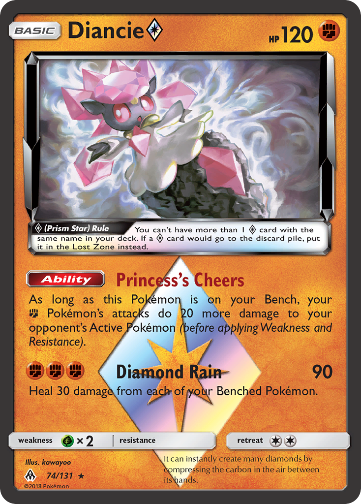 Diancie (74/131) (Prism Star) [Sun & Moon: Forbidden Light] | Exor Games Truro