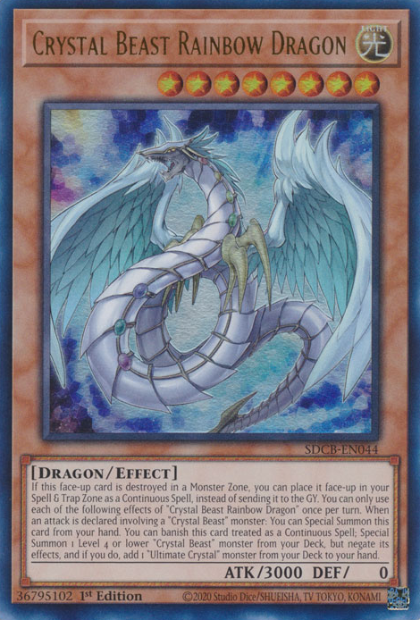 Crystal Beast Rainbow Dragon [SDCB-EN044] Ultra Rare | Exor Games Truro