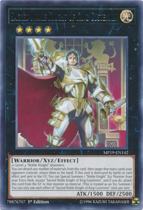 Sacred Noble Knight of King Custennin [MP19-EN142] Rare | Exor Games Truro