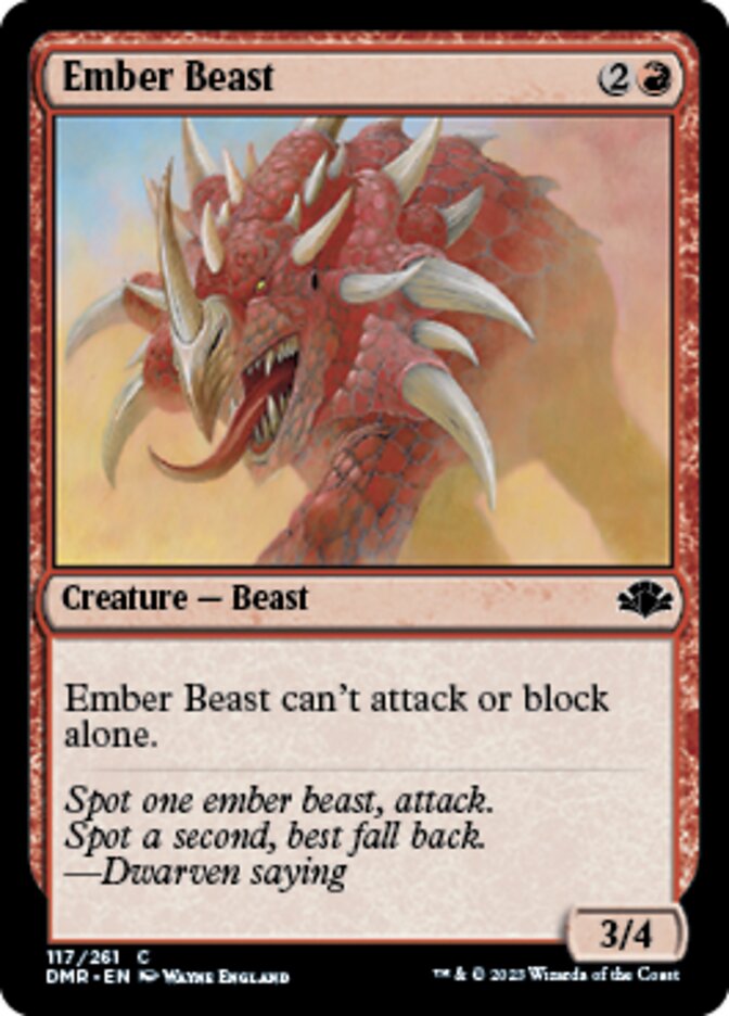 Ember Beast [Dominaria Remastered] | Exor Games Truro