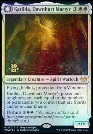 Katilda, Dawnhart Martyr // Katilda's Rising Dawn [Innistrad: Crimson Vow Prerelease Promos] | Exor Games Truro