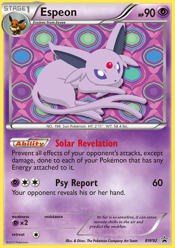 Espeon (BW92) [Black & White: Black Star Promos] | Exor Games Truro