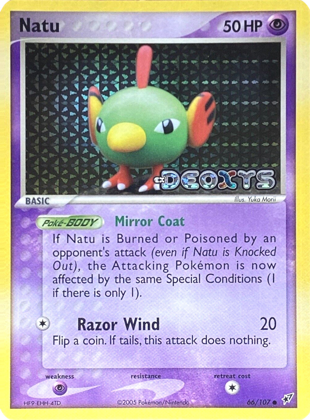 Natu (66/107) (Stamped) [EX: Deoxys] | Exor Games Truro