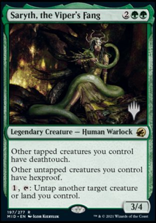 Saryth, the Viper's Fang (Promo Pack) [Innistrad: Midnight Hunt Promos] | Exor Games Truro