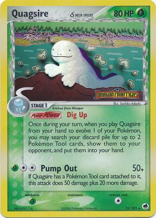 Quagsire (21/101) (Delta Species) (Stamped) [EX: Dragon Frontiers] | Exor Games Truro