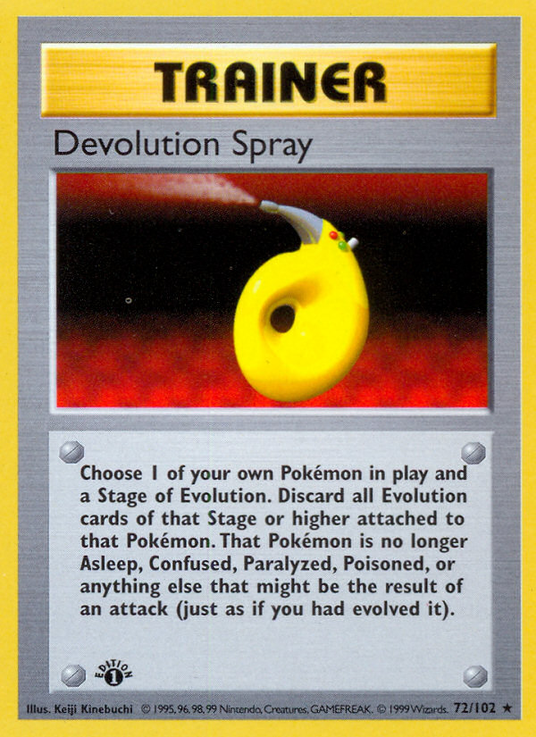 Devolution Spray (72/102) (Shadowless) [Base Set 1st Edition] | Exor Games Truro