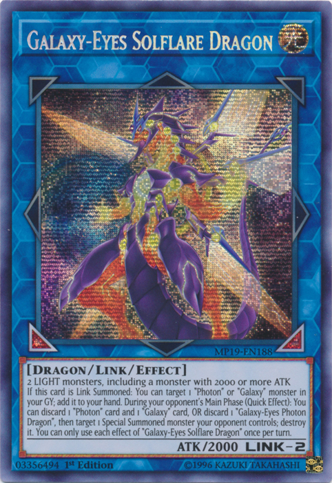 Galaxy-Eyes Solflare Dragon [MP19-EN188] Prismatic Secret Rare | Exor Games Truro