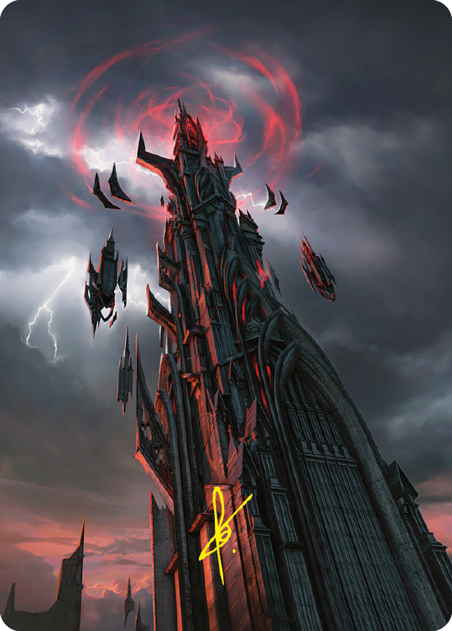 Barad-dur Art Card (Gold-Stamped Signature) [The Lord of the Rings: Tales of Middle-earth Art Series] | Exor Games Truro